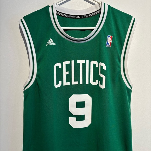 Boston Celtics Rajon Rondo Jersey #9 Away Green Basketball Vintage NBA Adidas - Picture 3 of 13